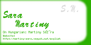 sara martiny business card